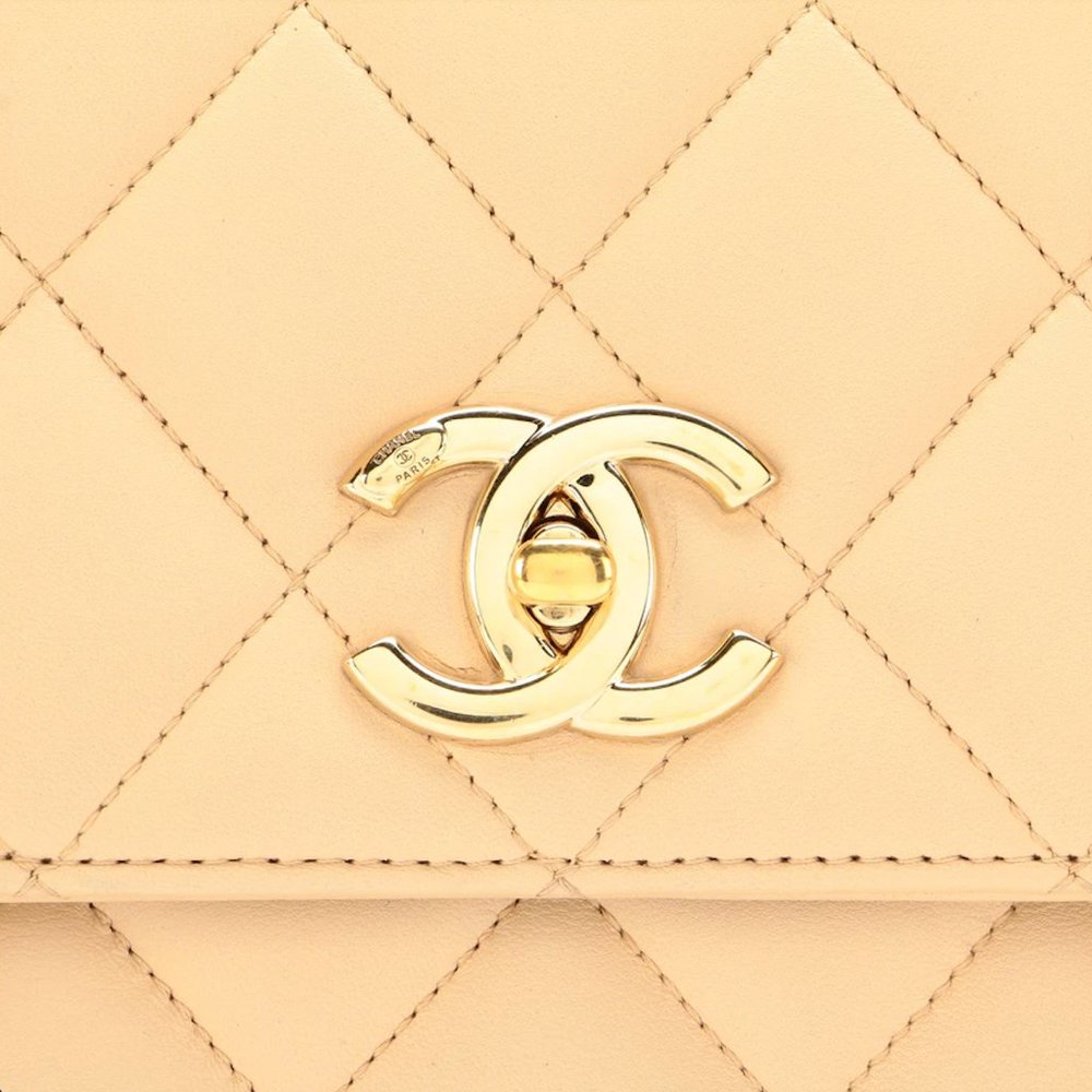 Chanel Lambskin Beige Medium Trendy CC Top Handle Bag - Picture 7 of 13